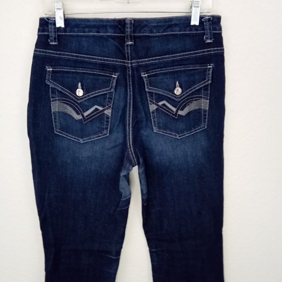 Nine West Dark Wash West End Fit Bootcut Jeans 4 - Picture 10 of 16